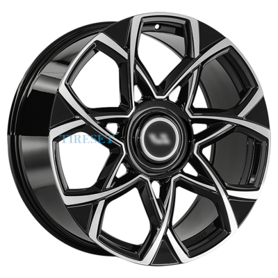 LS Forged 9,5x22/5x120 ET40 D62,6 LS FG59 BKF (конус, Колпак+лого)