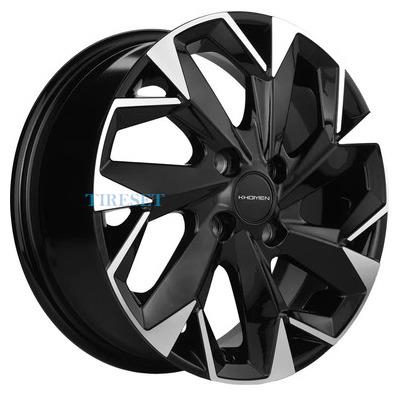 Khomen Wheels 5,5x14/4x100 ET43 D67,1 KHW1402 (Solaris/Rio) Black-FP