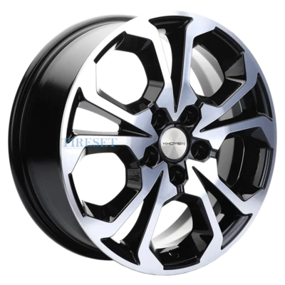 Khomen Wheels 7x17/5x108 ET43 D65,1 KHW1711 (DFM AX 7) Black-FP