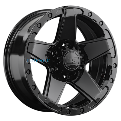 LS 8x17/6x139,7 ET30 D100,1 1284 BK (конус, Колпак+лого)
