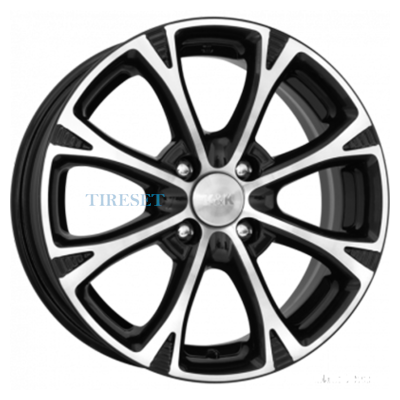 Диски KиK 6x15/4x108 ET23 D65,1 Блюз-оригинал (КС606) Алмаз черный на tireset.ru