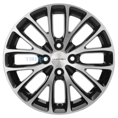 Диски Khomen Wheels 6x15/4x100 ET46 D54,1 KHW1506 (Rio II) Black-FP на tireset.ru