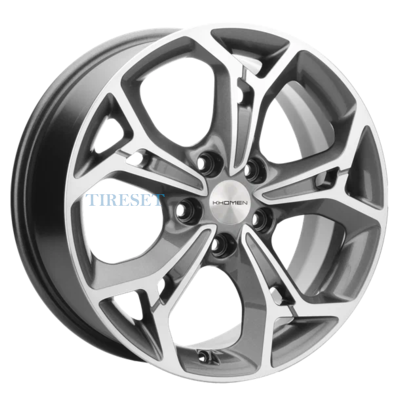 Khomen Wheels 7x17/5x114,3 ET50 D67,1 KHW1702 (CX-5/Seltos/Optima) Gray-FP