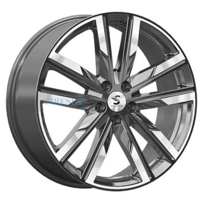 Premium Series 8x20/5x112 ET41 D57,1 КР014 (Tiguan) Diamond Gloss Graphite
