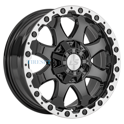 LS 8x17/6x139,7 ET36 D100,1 1375 BKL (конус, Колпак+лого)