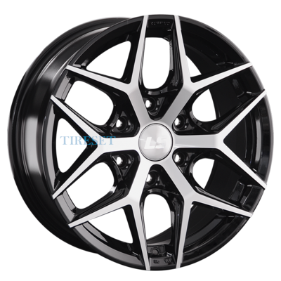 LS 8x17/6x139,7 ET36 D100,1 1303 BKF (конус, Колпак+лого)