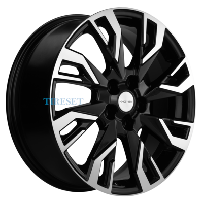 Диски Khomen Wheels 7x18/5x112 ET43 D57,1 KHW1809 (Kodiaq/Tiguan) Black-FP на tireset.ru
