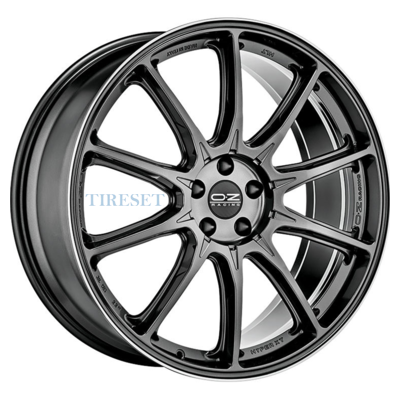 OZ 9x21/5x112 ET37 D79 Hyper XT HLT Star Graphite Diamond Lip