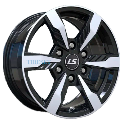 LS 7,5x17/6x139,7 ET36 D100,1 1301 BKF (конус, Колпак+лого)