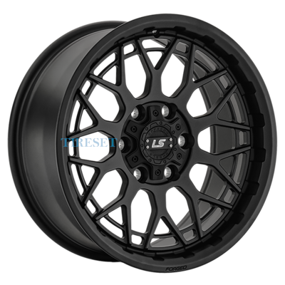 LS Forged 9x17/6x139,7 ET20 D106,1 LS FG52 MB (конус, Колпак+лого)