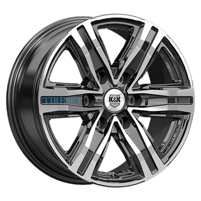 Диски KиK 7,5x17/6x114,3 ET30 D66,1 R8 (КС1174) Алмаз черный на tireset.ru