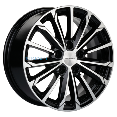 Khomen Wheels 6,5x16/5x112 ET50 D57,1 KHW1611 (Octavia/Golf/Jetta) Black-FP
