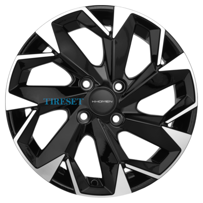 Khomen Wheels 6x15/4x100 ET39 D56,6 KHW1508 (Cobalt) Black-FP