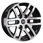LS 9x18/6x139,7 ET25 D106,1 1279 BKF (конус, Колпак+лого)