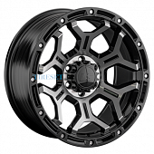 LS FlowForming 9x17/6x139,7 ET15 D106,1 RC68 BKF (конус, Колпак+лого)