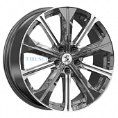 Premium Series 7x19/5x112 ET43 D57,1 КР013 (Tiguan) Diamond Gloss Graphite