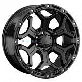 LS FlowForming 9x17/6x139,7 ET15 D106,1 RC68 BK (конус, Колпак+лого)
