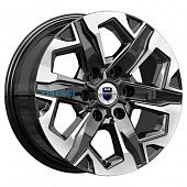 KиK 7,5x17/6x114,3 ET30 D66,1 Тейт (КС1050) Алмаз черный