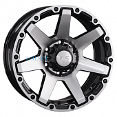 LS 8x17/6x139,7 ET20 D106,1 874 BKF (конус, Колпак+лого)