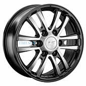 LS 7x17/6x139,7 ET30 D106,1 1287 BKF (конус, Колпак+лого)