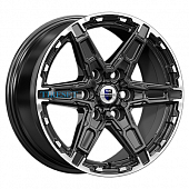KиK 8x18/6x139,7 ET35 D67,1 Дистрикт (КС1159) черный бриллиант
