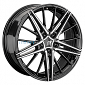 LS FlowForming 8x20/5x120 ET40 D72,6 RC76 BKF (конус, Колпак+лого)